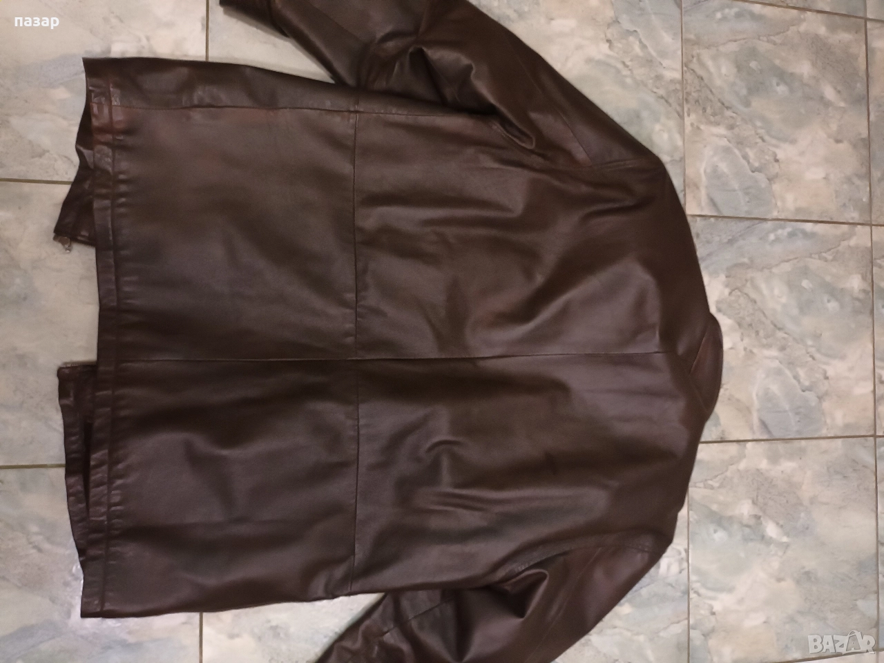 Кожено яке тип шуба цял цип, снимка 1