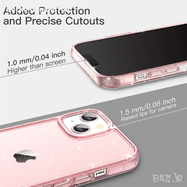 Блестящ калъф JETech за iPhone 13 6,1 инча, снимка 1