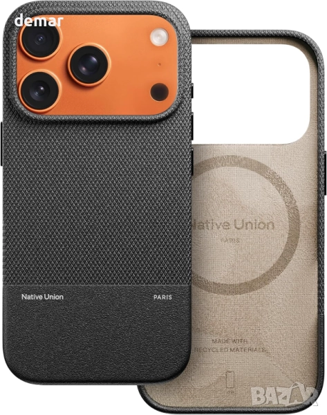 Калъф Native Union (Re) Classic 3.0 за iPhone 17 Pro, MagSafe, черен, снимка 1