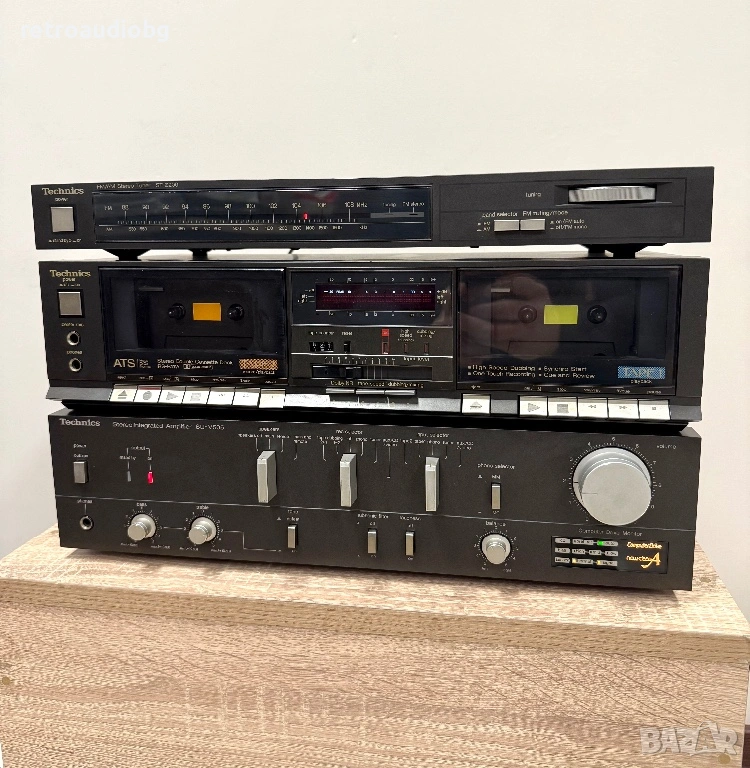 🔊Ретро аудио система - сет TECHNICS - усилвател, двукасетъчен дек и тунер🔊, снимка 1