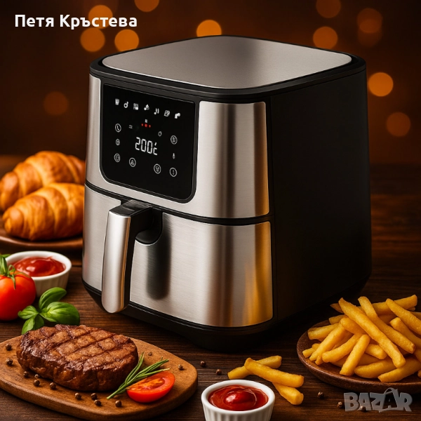 Еър фрайър Scheffler LQ-5001BS – 5.5L здравословно готвене с до 80% по-малко мазнина, снимка 1