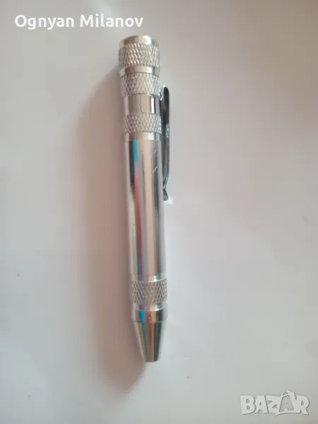 Преносима 8 в 1 алуминиева отвертка тип писалка с 8 накрайника! , снимка 1