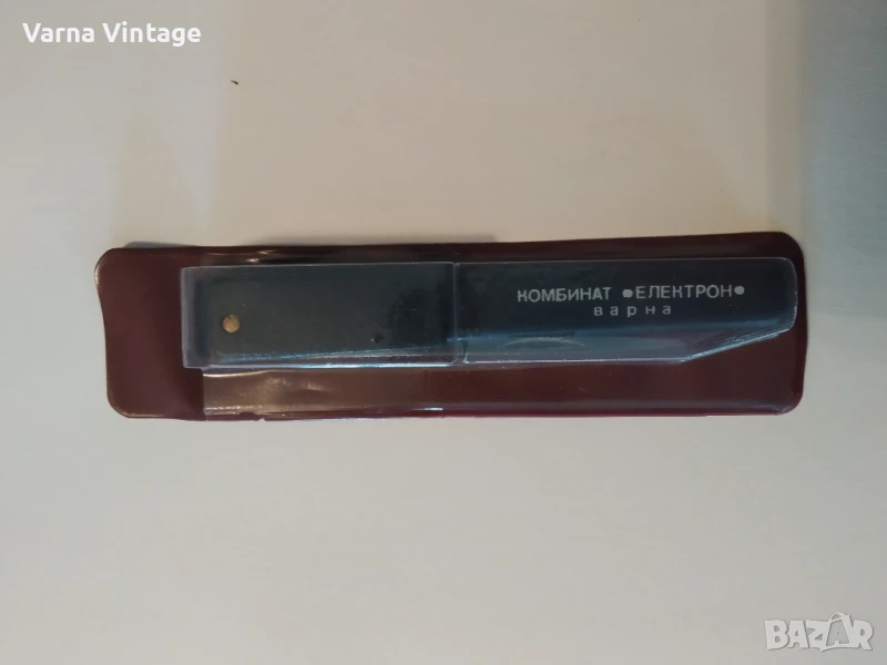 Колекционерски сгъваем нож П.Денев с реклама на Комбинат Електрон Варна ЗАПЕЧАТАН., снимка 1