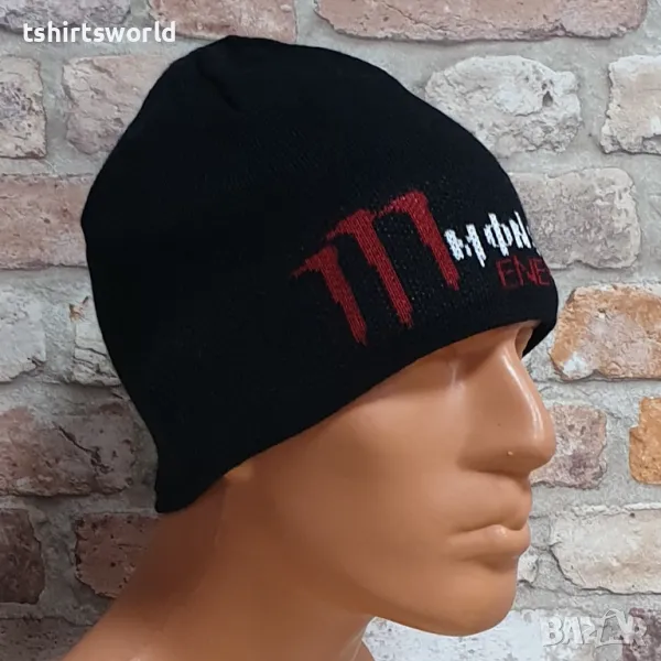 Нова зимна шапка MONSTER с червено лого, снимка 1