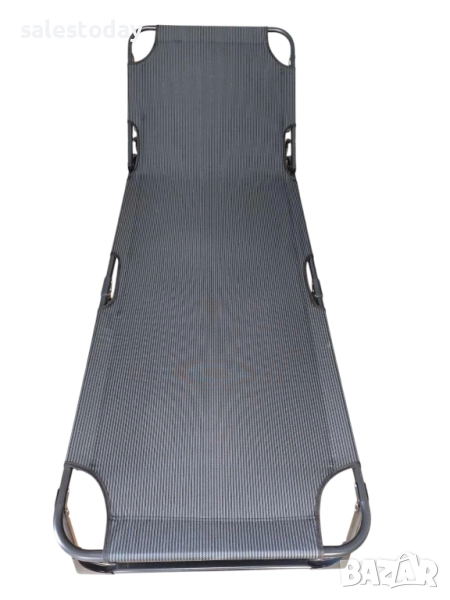 Сгъваеми шезлонг за градина, до 150кг, 1,9м., снимка 1