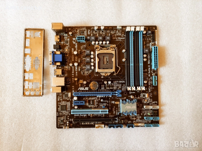 ASUS P8H77-M, s.1155, до 32GB DDR3, HDMI, DVI-D, S/PDIF, снимка 1