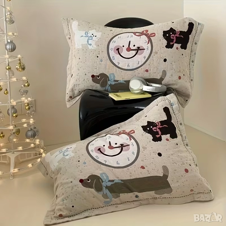 2 броя памучни висококачествени арт калъфки , снимка 1