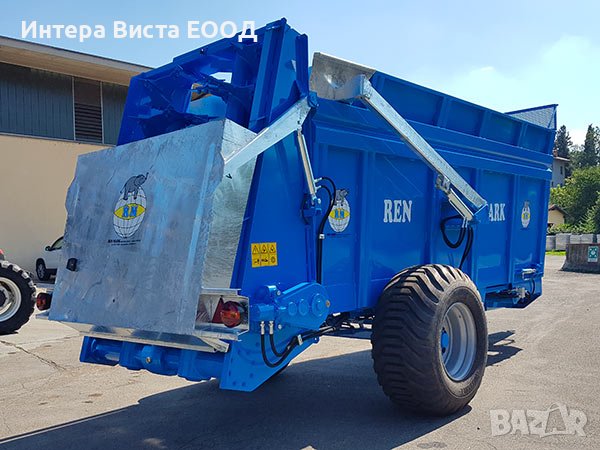 Тороразхвърлящо ремарке задно разхвърляне - 6 т - 9 м3, снимка 1