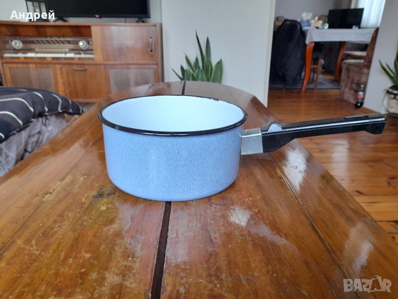 Стара емайлирана касерола,тиган #4, снимка 1