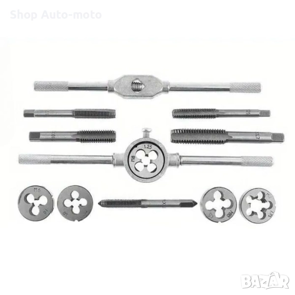 К-т метчик и плашки Automat, 12бр, Стоманени, снимка 1