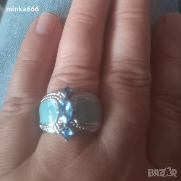Красив пръстен с кристали, снимка 1
