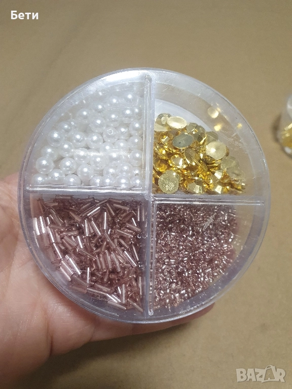 Комплект мъниста с пайети за бижута и декорации, Hobby Flora, снимка 1