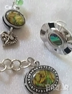 НОВИ Комплект с естествен морски седеф, снимка 1