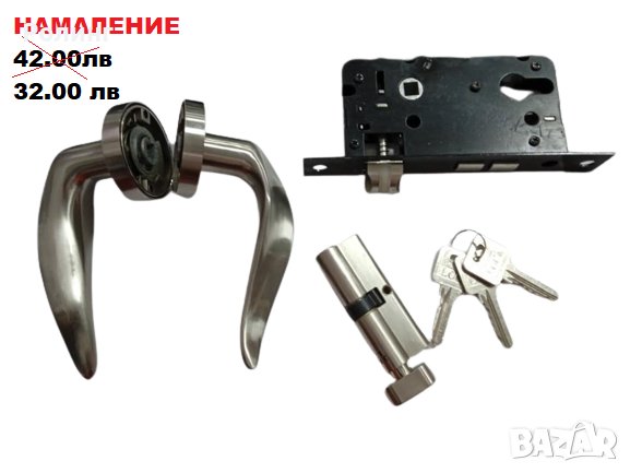 КОМПЛЕКТ ДРЪЖКА ЗА ВРАТА ЦЕНА : 32.00лв, снимка 1