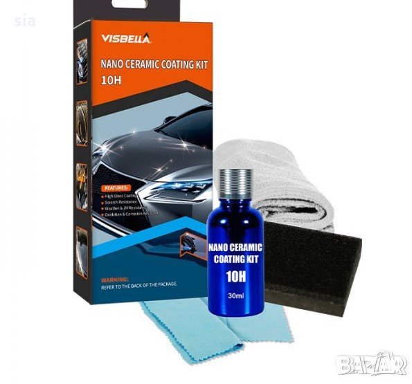 Керамично покритие за кола или мотор, H10, Защитен кит, 5 части, снимка 1