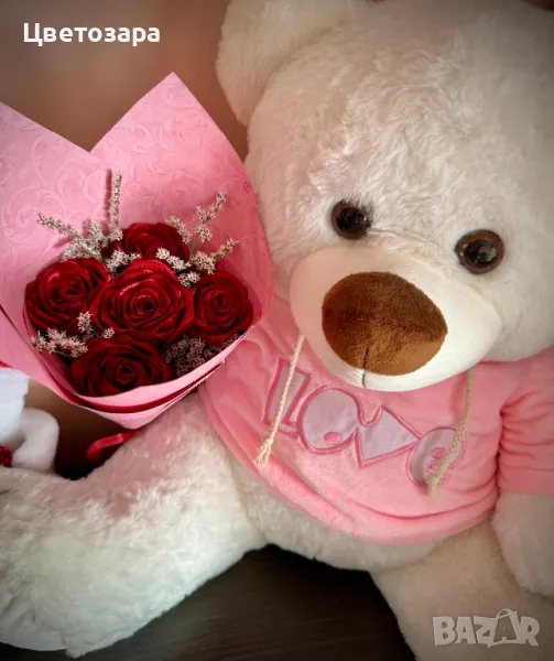 Изработка на сатенени рози , снимка 1