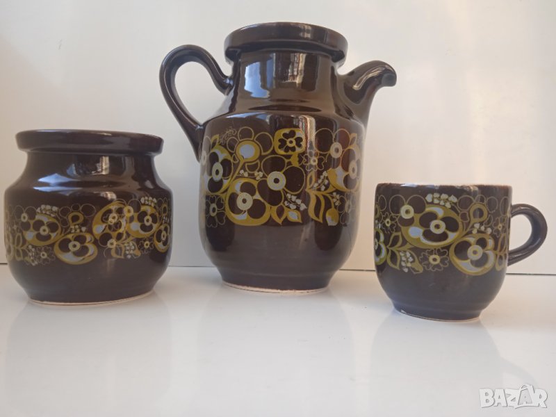 Комплект за кафе / чай  - Стар качествен Порцелан 3 части, снимка 1