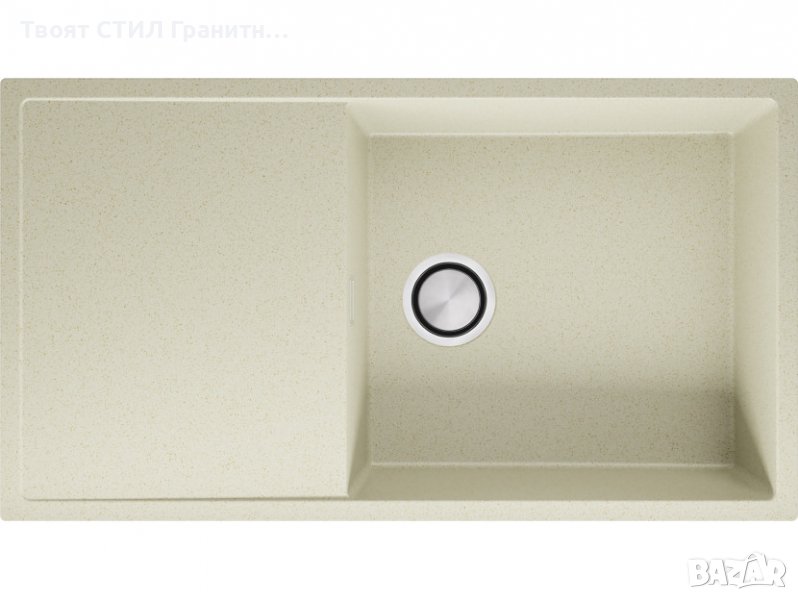 Кухненска Мивка от Гранит модел Ибиса 900 x 500 Supreme Бежов, снимка 1
