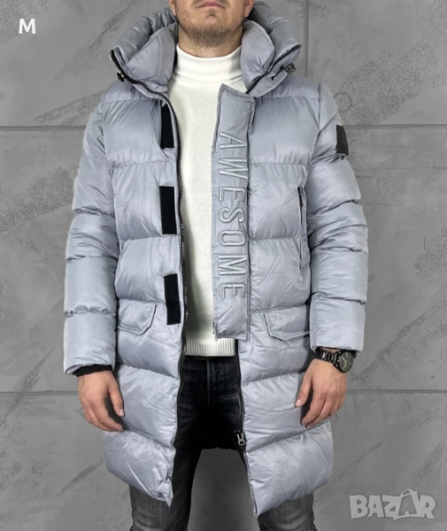 Жестоко мъжко зимно сиво яке LENASSO PREMIUM , снимка 1