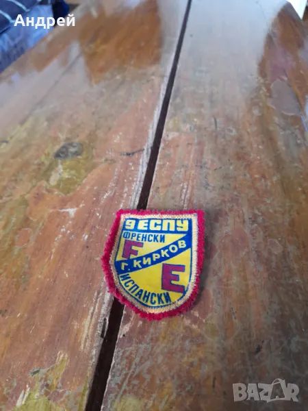 Стара училищна емблема 9 ЕСПУ Г.Кирков, снимка 1