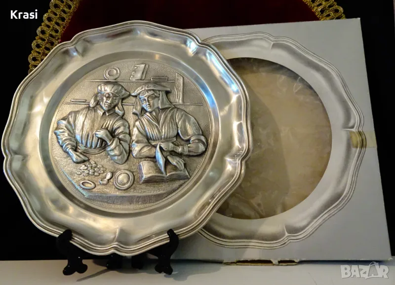 Калаена чиния,пано с авторска картина от Ренесанса. , снимка 1