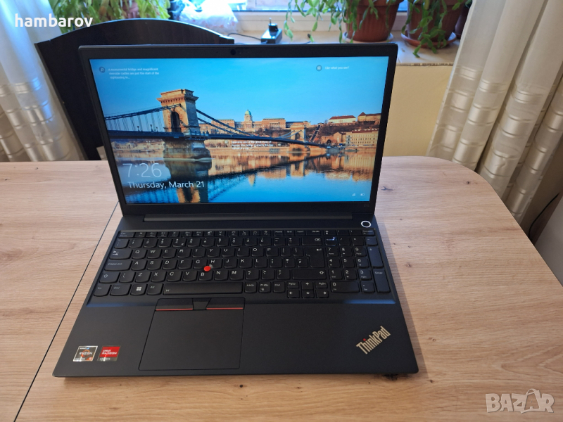 Изключителен лаптоп Lenovo Thinkpad E15 Gen3 с 6-ядрен Ryzen 5-5500U 15.6'' FHD 24GB DDR4        , снимка 1