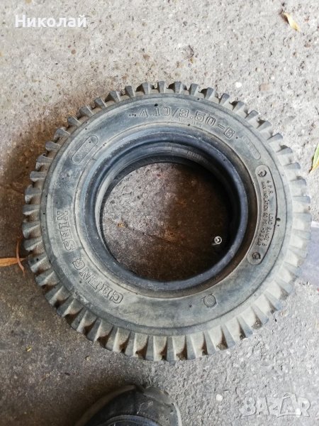 Гума за тракторна косачка 4.10/3.50-6, снимка 1