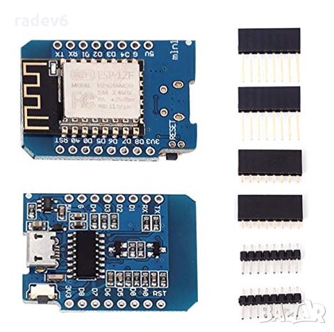 WeMOS D1 Mini - NodeMCU 4MB + комплект рейки, снимка 1