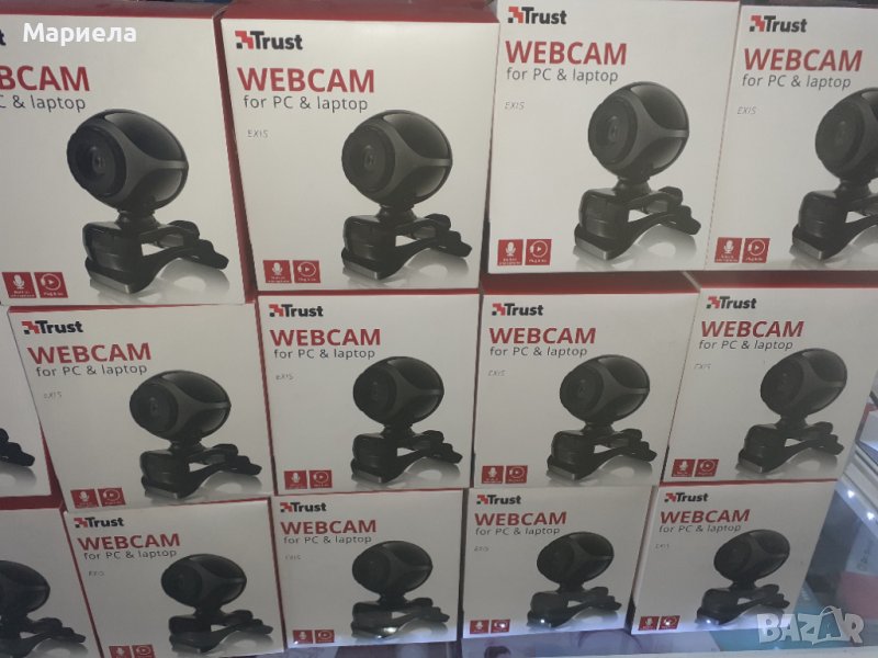 Уеб камера за видео разговори, Skype, Teams, Zoom, компютър, лаптоп - черен, снимка 1