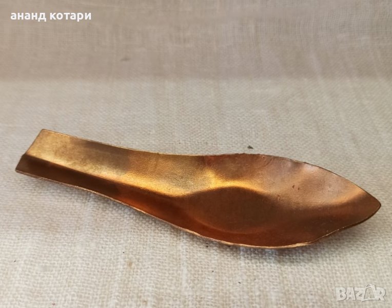 Медна пуджа лъжица, снимка 1