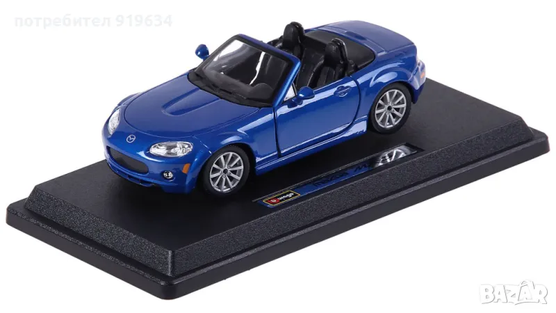 Продавам метална количка Mazda MX-5 Мазда МХ-5 в мащаб 1:24, снимка 1