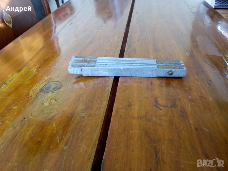 Стар дърводелски метър, снимка 1