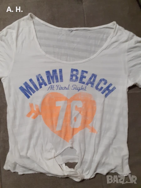 Бяла тениска  Miami Beach, снимка 1