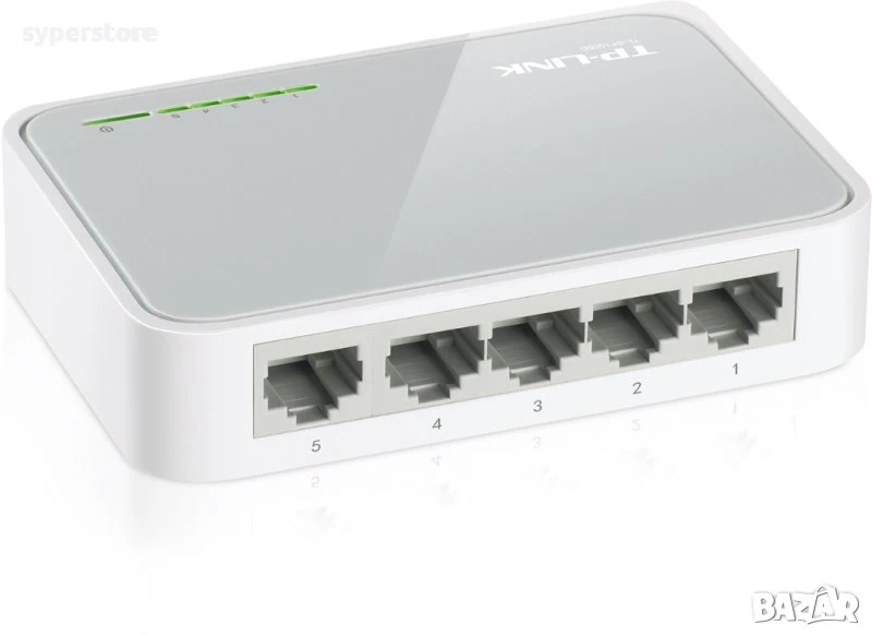 Суич TP-Link TL-SF1005D 5 порта Switch 100Mbps, втора употреба с нормални следи от употреба, комутат, снимка 1