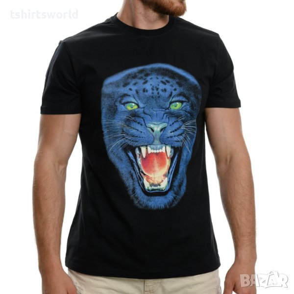 Нова мъжка тениска с дигитален печат Пантера, снимка 1