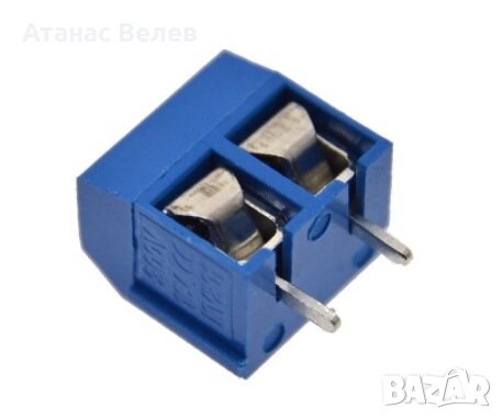 Двойна клема за запояване към платка, снимка 1