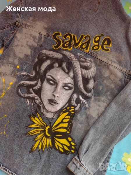 Дамска дънкова риза, снимка 1