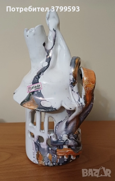 Красив порцеланов свещник-къщичка Ballade collection , снимка 1