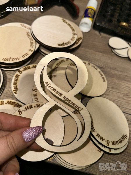 Заготовки от шперплат за 8-ми март, снимка 1