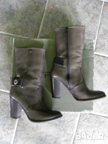 G-star оригинални боти от естествена сива кожа Uk4/37, снимка 2 - Дамски боти - 53245982