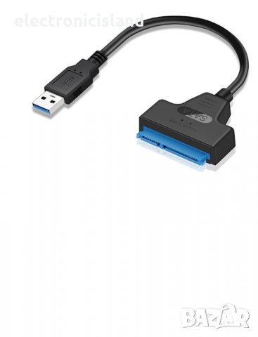 Кабел USB 3.0 / 22 pin SATA конвертор за 2,5 хардиск за лаптоп компютър HDD, снимка 6 - Кабели и адаптери - 20954770