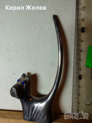 СИМПАТИЧНО МЕТАЛНО ПОСРЕБРЕНО КУЧЕНЦЕ ДЕКОРАТИВНА ФИГУРКА с КРИСТАЛЧЕТА за ОЧИ 38417, снимка 15 - Колекции - 43738934