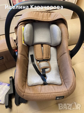 Нова KIKKA BOO Комбинирана количка 3в1 CHERIE BEIGE, снимка 8 - Детски колички - 51392313