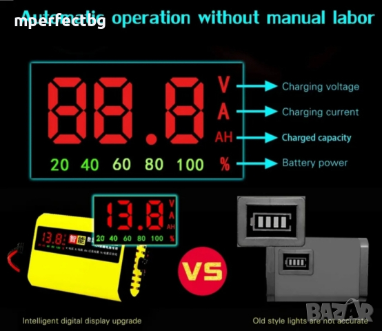 Зарядно за акумулатор 12 волта 2 А, автоматично зарядно за акумулатор зареждане на акумулатор, снимка 6 - Аксесоари и консумативи - 44878158