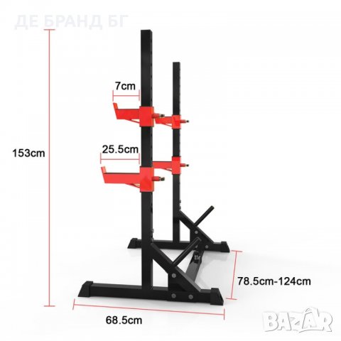 Стойката за клякане и вдигане на щанга JY0203901X , снимка 12 - Фитнес уреди - 35095568