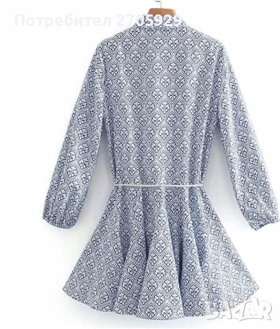 Zara памучна рокля, размер S, снимка 3 - Рокли - 52220240