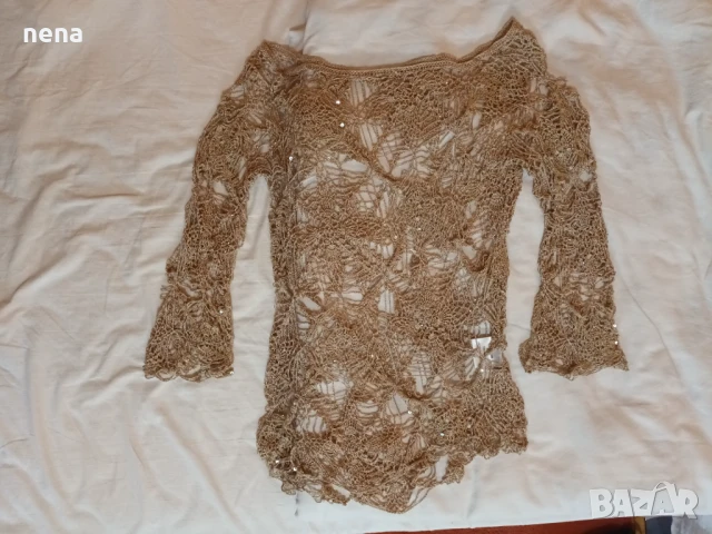Интересна мрежеста блуза