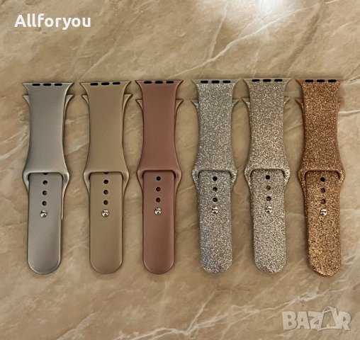 Лъскави брокат Каишки за Apple iWatch 3,4,5,6,SE, 7 Series - 38,40,41,42,44, 45,49 мм  ‼️‼️‼️, снимка 8 - Каишки за часовници - 43824366