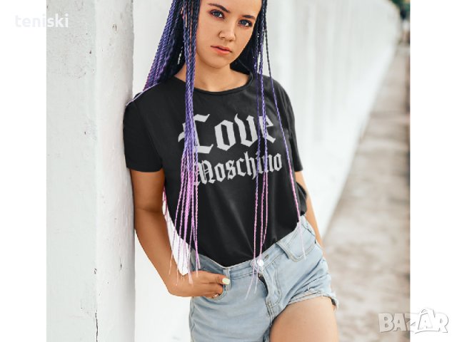 Дамска тениска Love Moschino принт 4 модела, снимка 6 - Тениски - 36954213