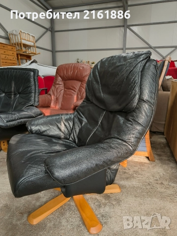 3937 Relax кресло от естествена кожа , снимка 3 - Абсорбатори - 52722584